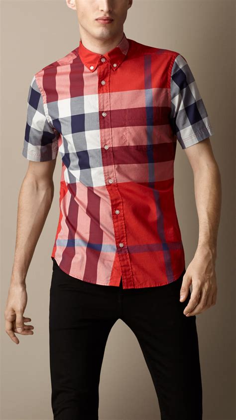 burberry rainbow t shirt|red burberry shirts for men.